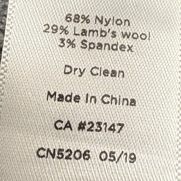 NWT Women's TALBOTS Lamb’s Wool Blazer Cardigan‎ in Charcoal- Size Lp - Picture 8 of 8